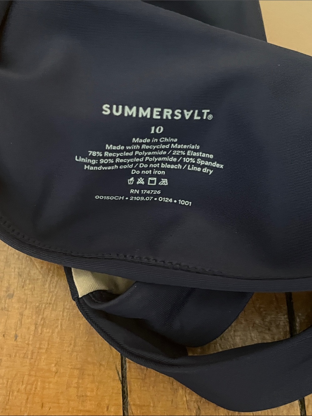 Summer Salt Women’s One-Shoulder Swim Top in Navy - - Picture 4 of 5